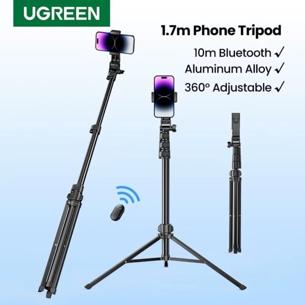 Alternative view of UGREEN - Trípode Selfie LP680 - 1.7M Bluetooth