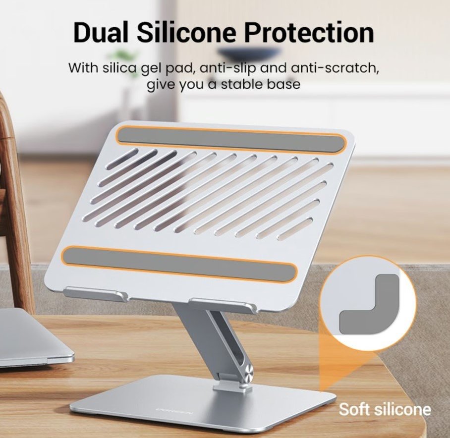 UGREEN - Soporte de Aluminio y Silicona para Laptop (Hasta 13'') - Imagen 4