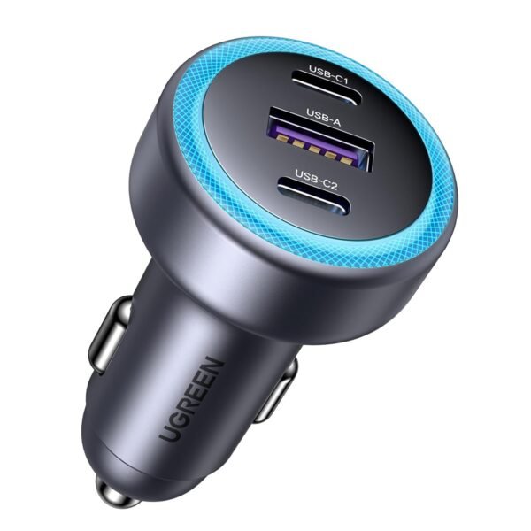 UGREEN - Cargador de Coche - 30W con 3 Puertos (PD/QC 3.0)