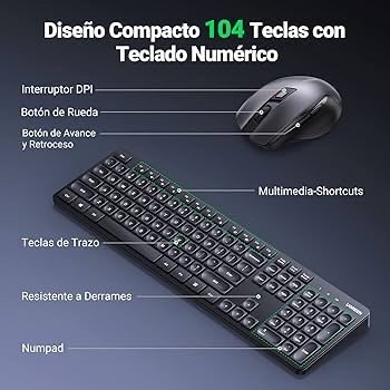 Alternative view of Ugreen Combo teclado + Mouse inalámbrico