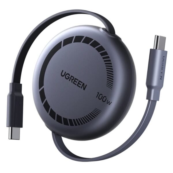 UGREEN - Cable Carga Rápida USB-C a USB-C Retráctil 100W Máx. 1 Metro