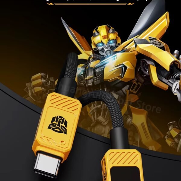 Alternative view of Transformers-Cable USB tipo C a tipo C de 60W, TF-A18 de pantalla Digital Led
