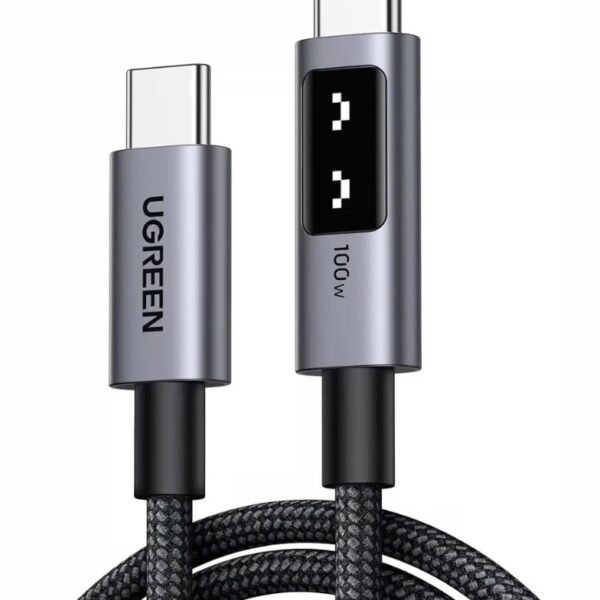 Cable Ugreen Tipo C a C de 100w con Pantalla Led