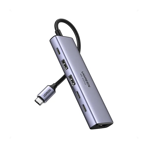 Ugreen Hub 5 En 1 Usb-c A Puerto Hdmi 4k Usb 2.0/3.0 Pd 100w