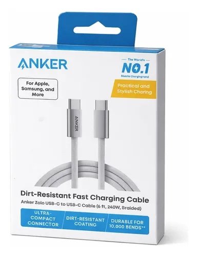 Cable Anker Zolo de 1.5mts 240w