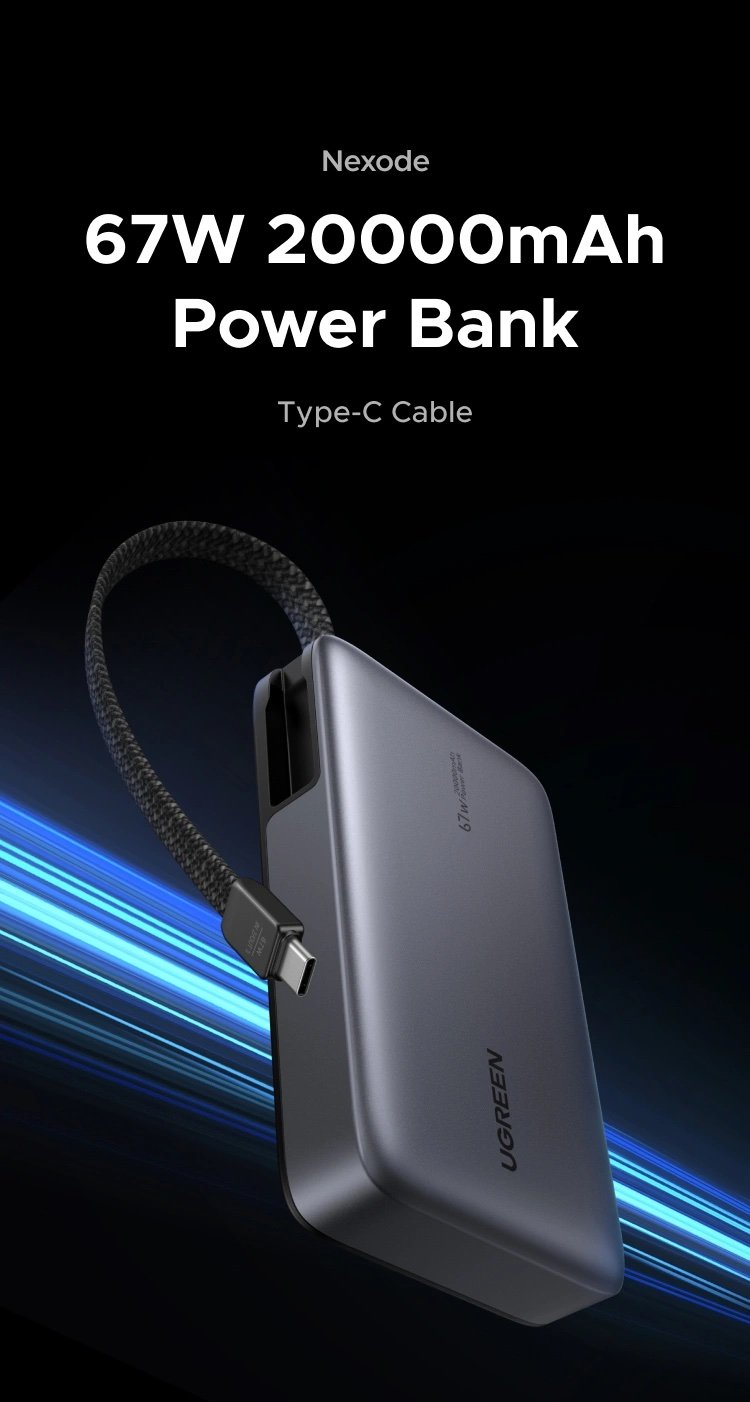 Power Bank Ugreen Nexode 20.000mAh 67w con puertos USB-A y USB-C - Imagen 5