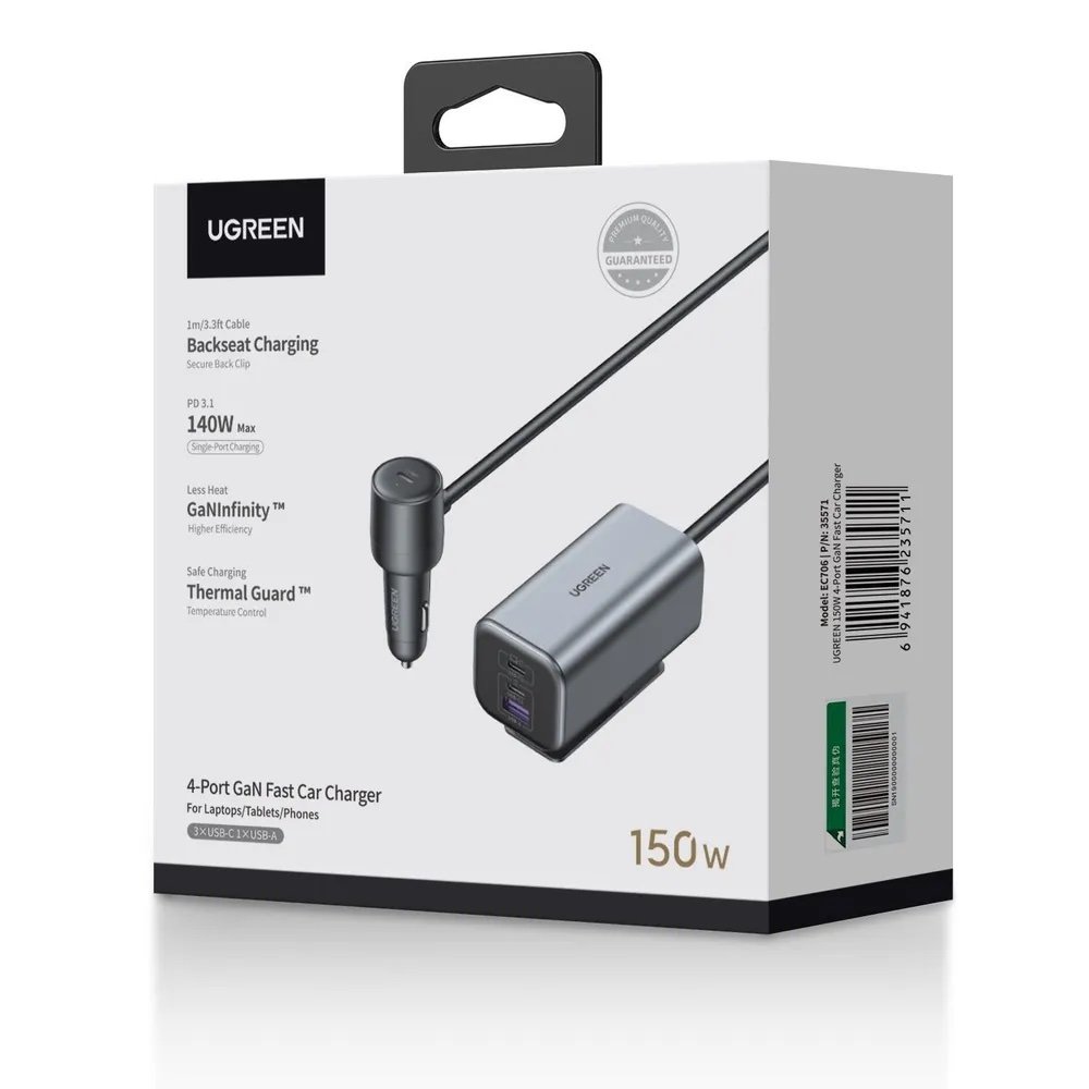 Cargador para Auto Ugreen multipuertos 150w - Imagen 4
