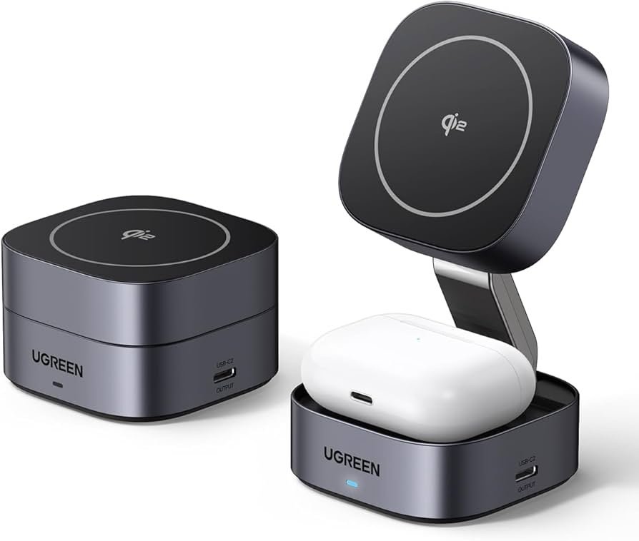 Ugreen Estación de Carga plegable Qi2 de 15w
