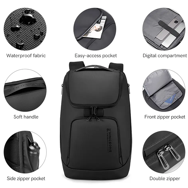 Alternative view of KINGSONS MOCHILA 15,6" NEGRO