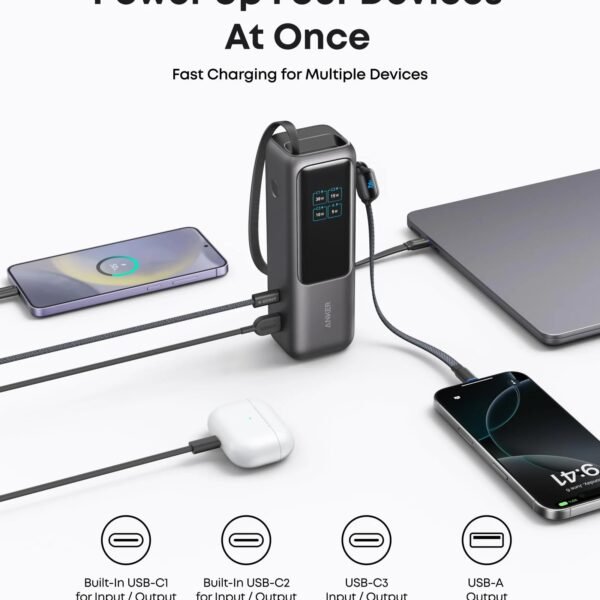 Alternative view of Power Bank Anker A1695 25000 mAh 165W – Black