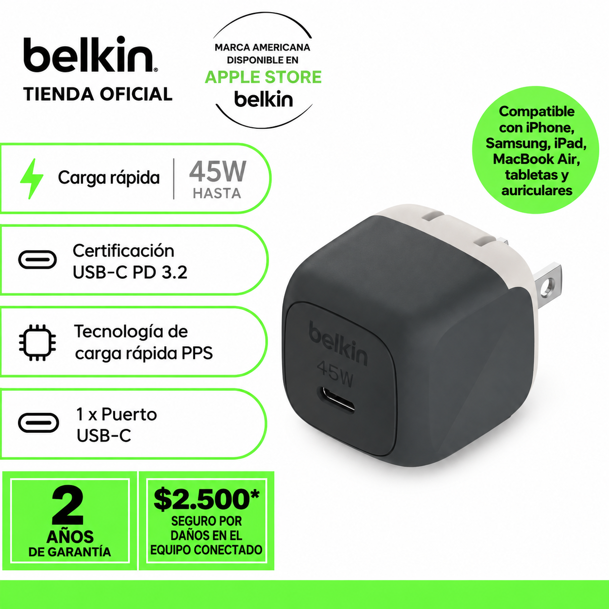 Belkin Cubo de Carga de 45w - Imagen 3