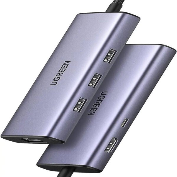 Alternative view of Hub USB-C UGREEN Revodok 6 en 1 HDMI 4K RJ45 Gigabit PD 100W
