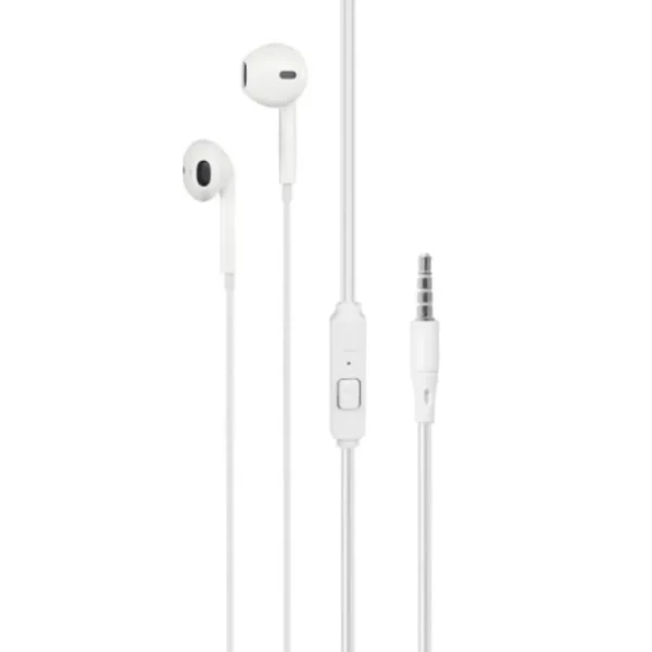 Audífonos Gerlax E4 con cable de 3,5 mm y micrófono – White