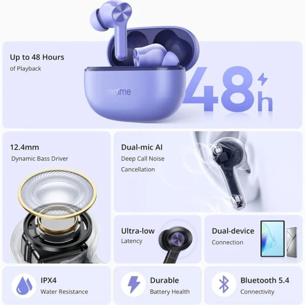 Audífonos Realme Buds T200 Lite – Storm Grey