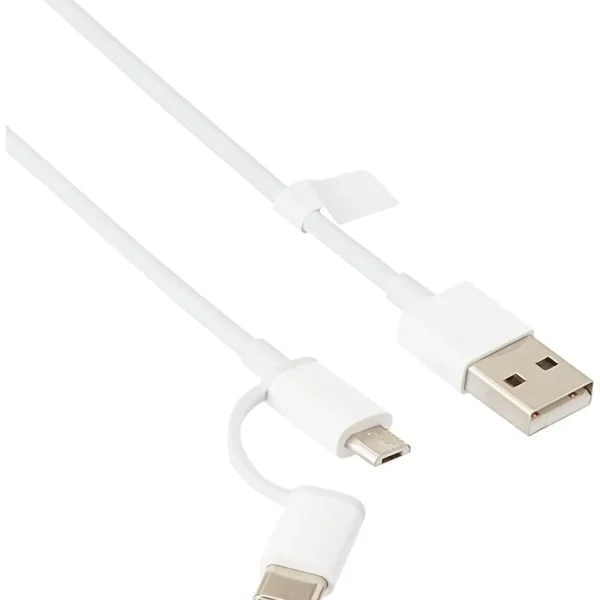 Cable Xiaomi Mi 2-in-1 USB-A a Micro-USB/USB-C 30 cm – White
