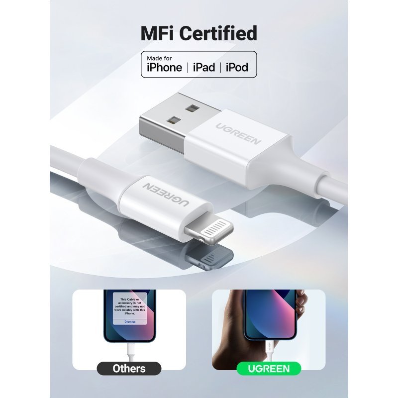 Cable UGREEN USB-A a Lightning - Imagen 3