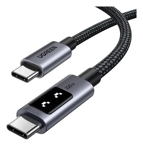 Cable UGREEN Uno USB-C a USB-C 100W con pantalla LED 2 m