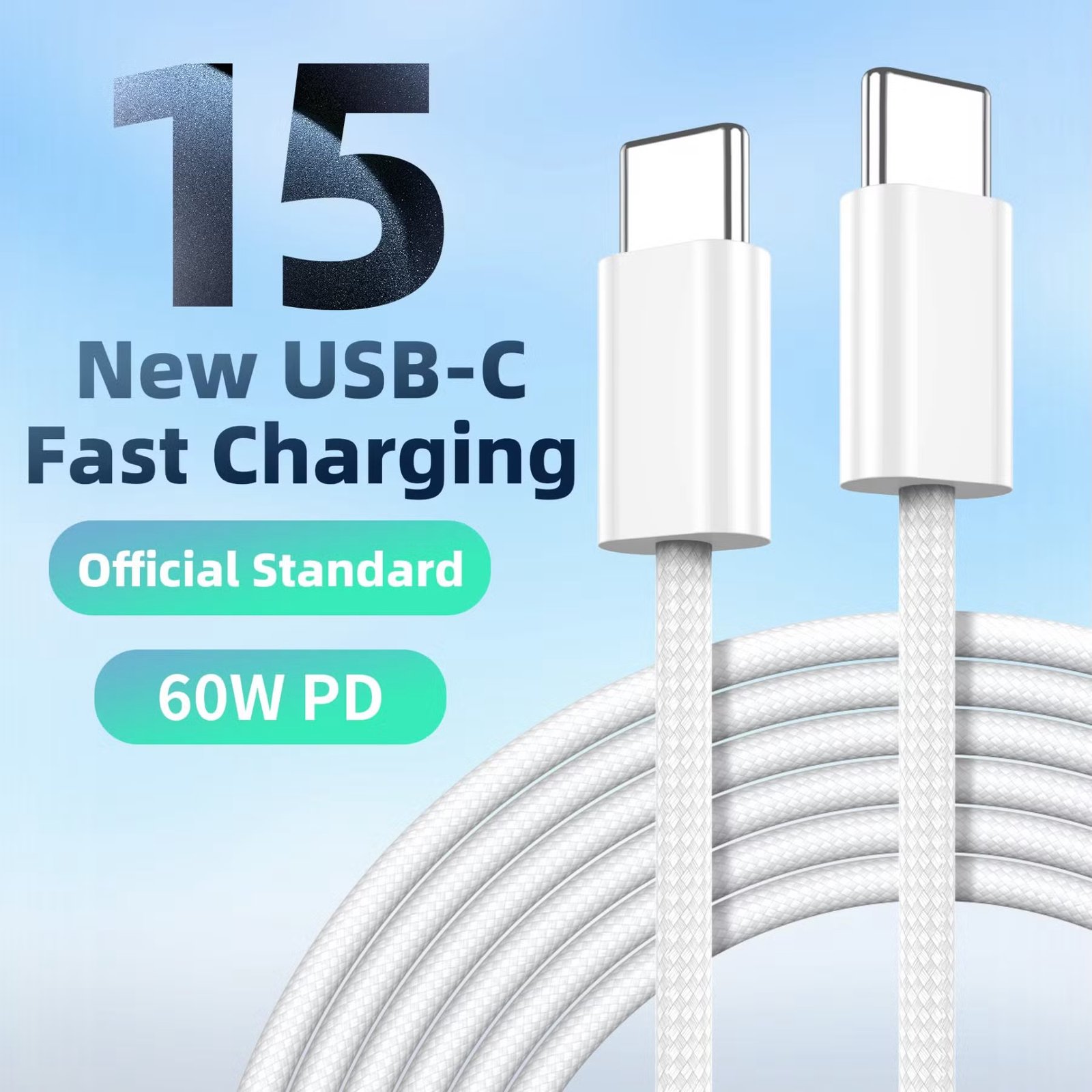 Cable Apple USB-C a USB-C trenzado 1 m - Imagen 4