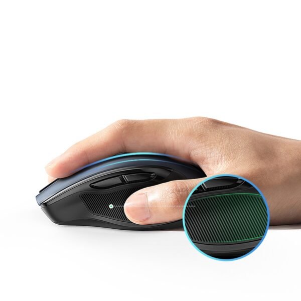 Alternative view of Mouse UGREEN MU006 ergonómico inalámbrico 2.4 GHz – Black