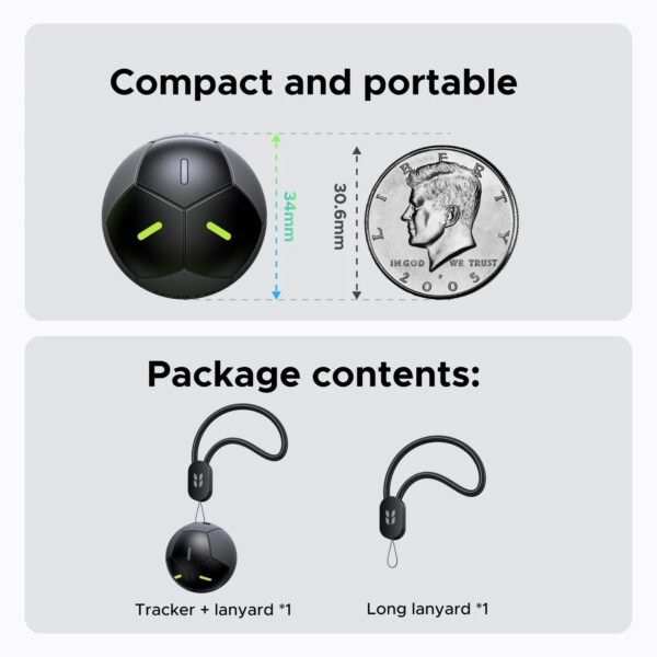 Alternative view of Localizador UGREEN FineTrack 2 – Black